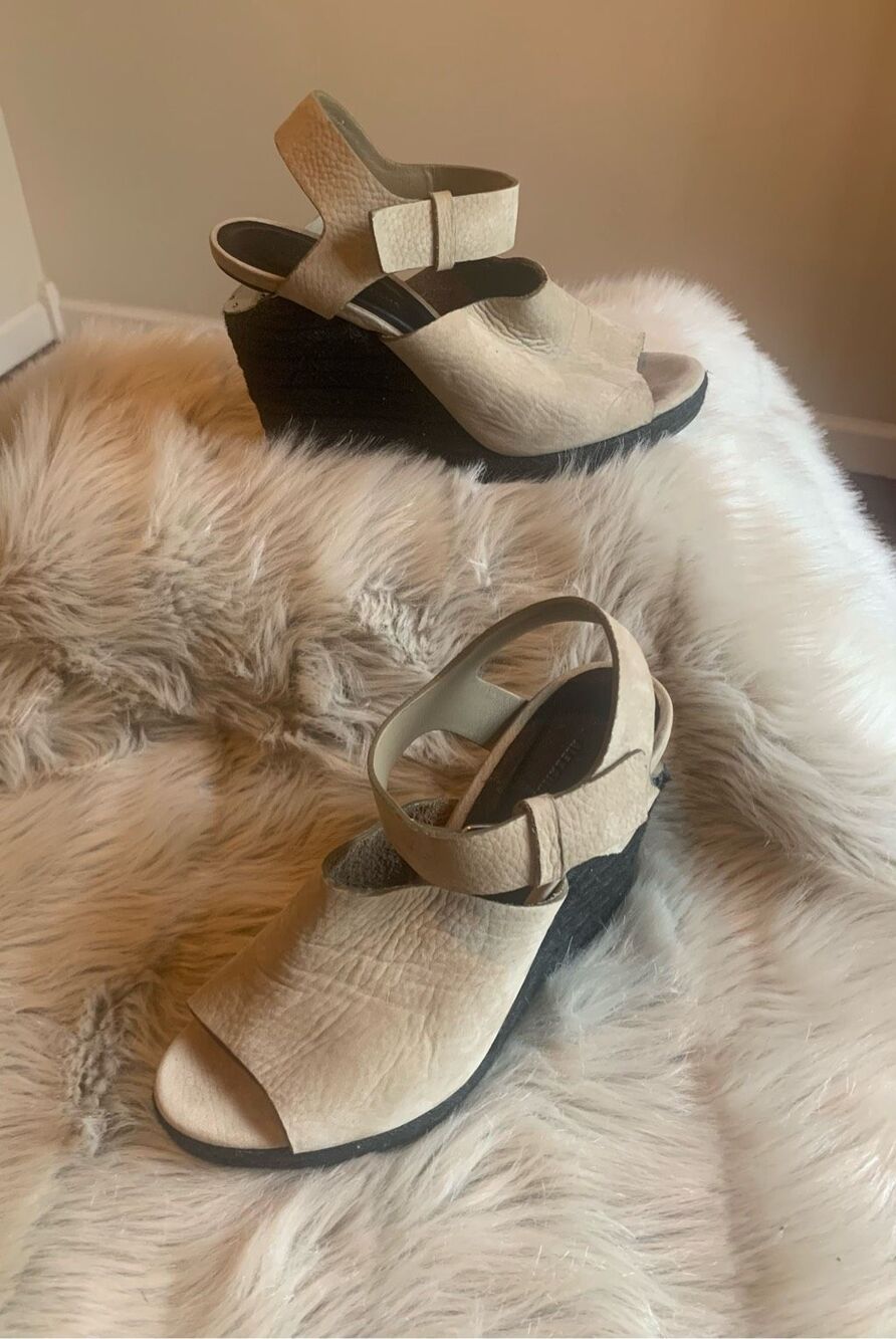 Alexander Wang 'Tori' Suede Espadrille Wedges 8